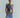 Off The Chain Scarf Top - Blue Floral